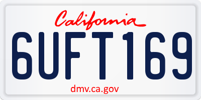 CA license plate 6UFT169