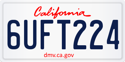 CA license plate 6UFT224