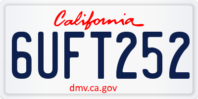 CA license plate 6UFT252