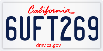 CA license plate 6UFT269