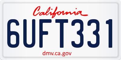 CA license plate 6UFT331