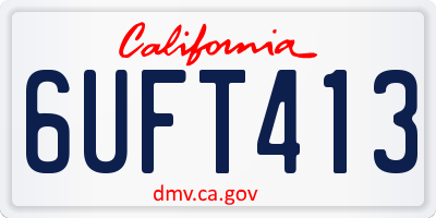 CA license plate 6UFT413