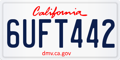 CA license plate 6UFT442