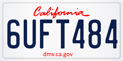CA license plate 6UFT484