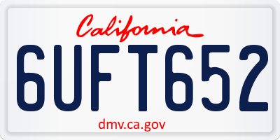 CA license plate 6UFT652