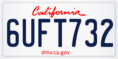 CA license plate 6UFT732