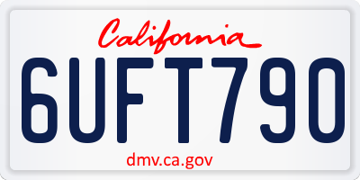 CA license plate 6UFT790