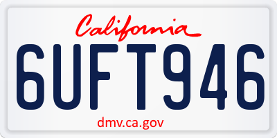 CA license plate 6UFT946