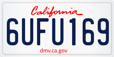 CA license plate 6UFU169