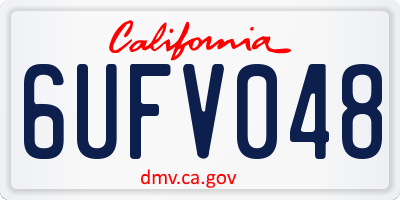 CA license plate 6UFV048