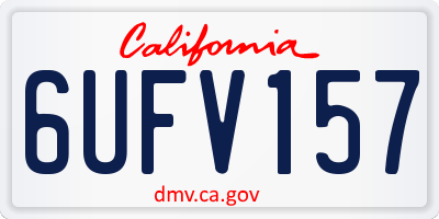 CA license plate 6UFV157