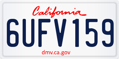 CA license plate 6UFV159