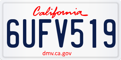CA license plate 6UFV519
