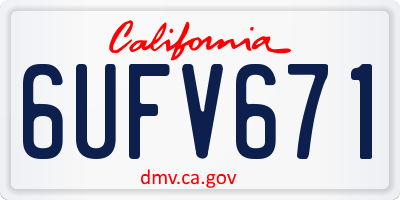 CA license plate 6UFV671