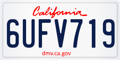 CA license plate 6UFV719