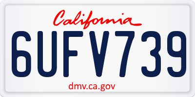CA license plate 6UFV739