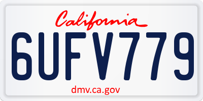 CA license plate 6UFV779