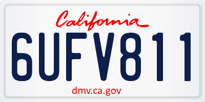 CA license plate 6UFV811