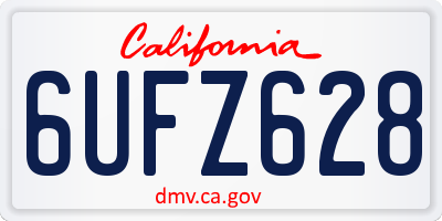 CA license plate 6UFZ628