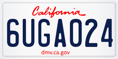 CA license plate 6UGA024