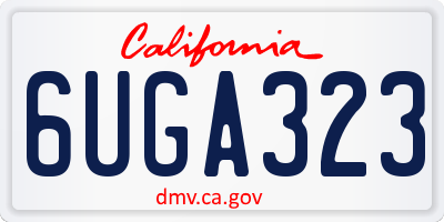 CA license plate 6UGA323