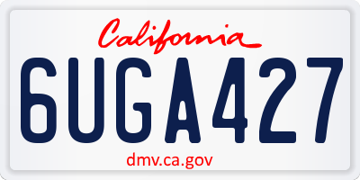 CA license plate 6UGA427