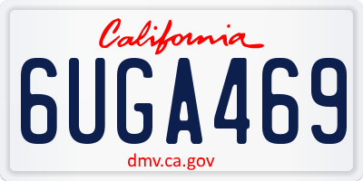 CA license plate 6UGA469