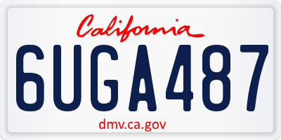 CA license plate 6UGA487