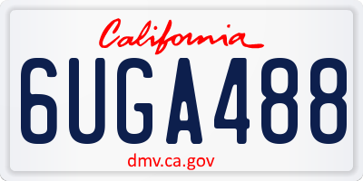 CA license plate 6UGA488