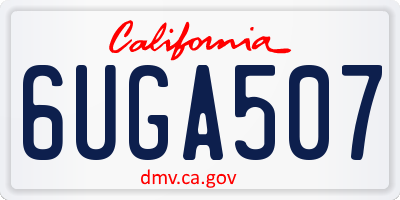 CA license plate 6UGA507