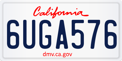 CA license plate 6UGA576