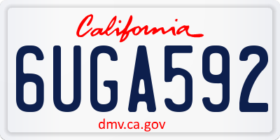 CA license plate 6UGA592