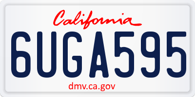 CA license plate 6UGA595