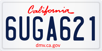CA license plate 6UGA621