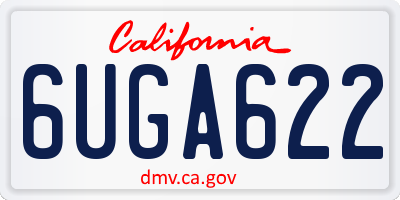 CA license plate 6UGA622