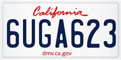 CA license plate 6UGA623