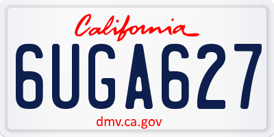 CA license plate 6UGA627
