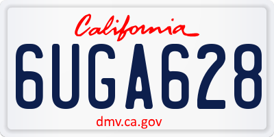 CA license plate 6UGA628