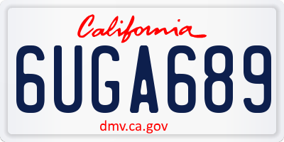 CA license plate 6UGA689