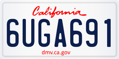 CA license plate 6UGA691