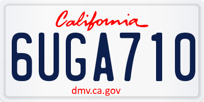 CA license plate 6UGA710