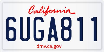 CA license plate 6UGA811