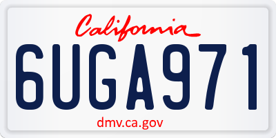 CA license plate 6UGA971