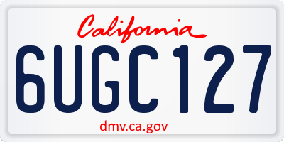 CA license plate 6UGC127