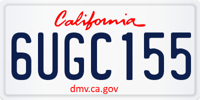 CA license plate 6UGC155