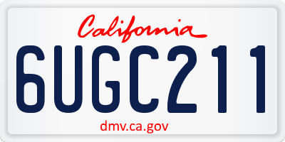 CA license plate 6UGC211