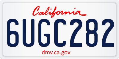 CA license plate 6UGC282