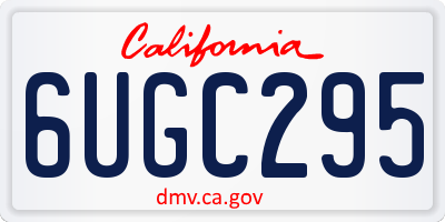 CA license plate 6UGC295