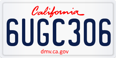 CA license plate 6UGC306