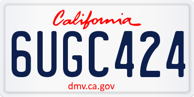 CA license plate 6UGC424